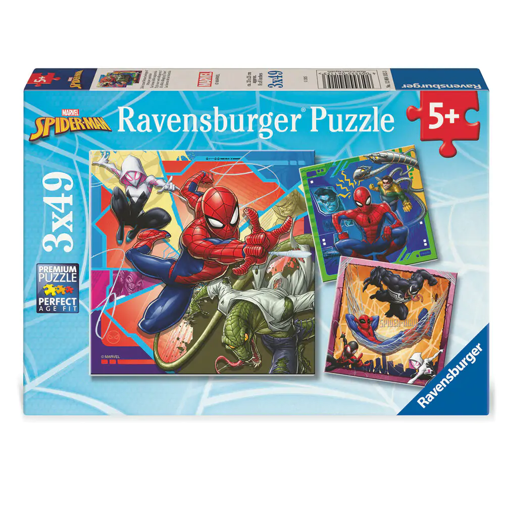 Marvel Spiderman Puzzle 3x39 Teile Produktfoto
