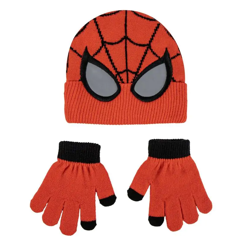 Marvel Spiderman Mütze und Handschuhe Set Produktfoto