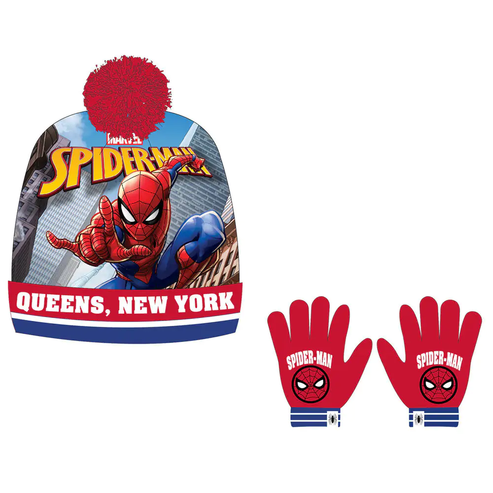 Marvel Spiderman Mütze and Handschuh set Produktfoto