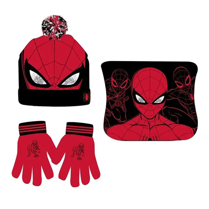 Marvel Spiderman Schlauchschal Mütze und Handschuh Set termékfotó