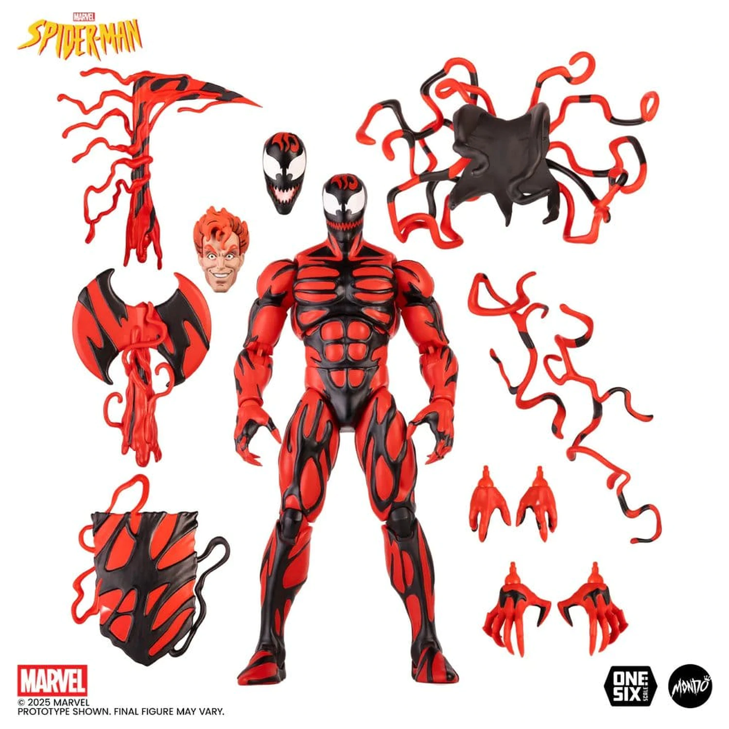 Spider-Man: The Animated Series Actionfigur 1/6 Carnage Regular Edition 30 cm Produktfoto