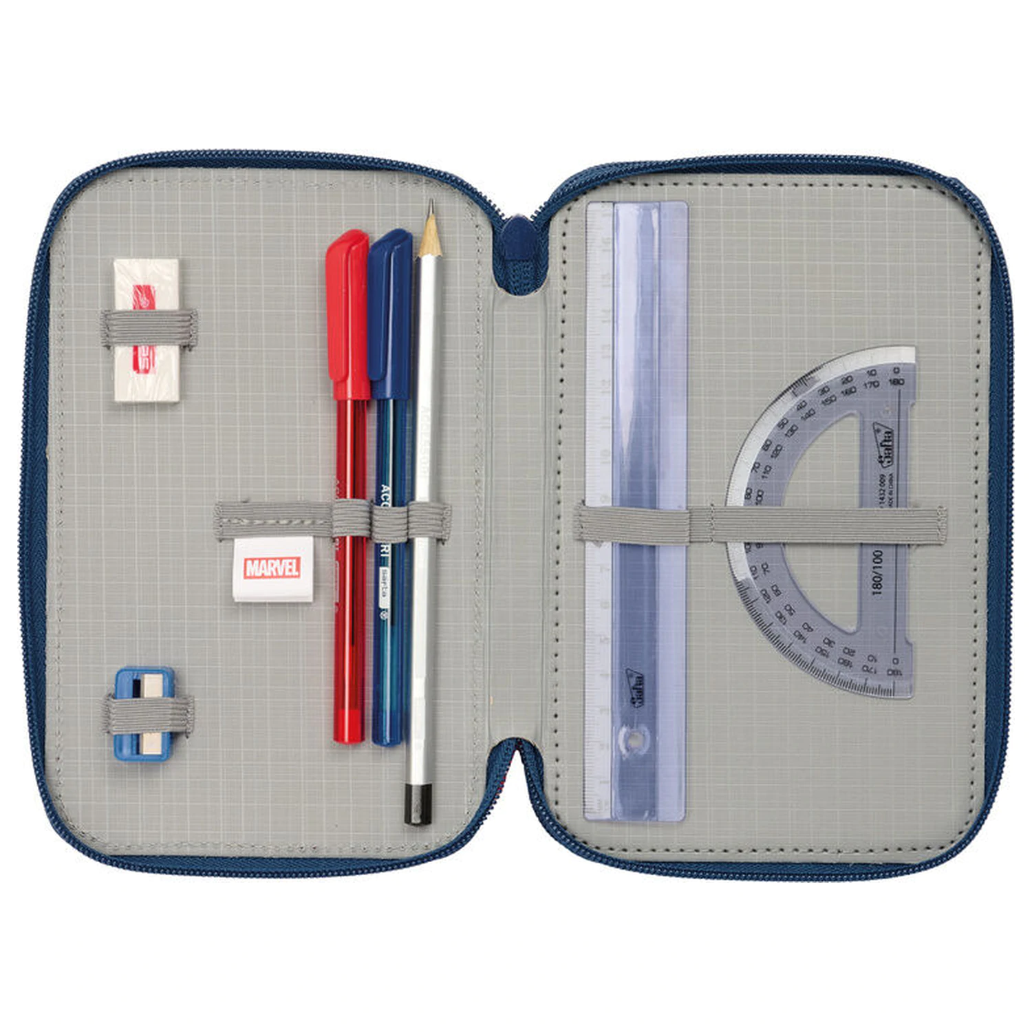 Marvel Spiderman dreifaches Federmäppchen 37-teilig Produktfoto