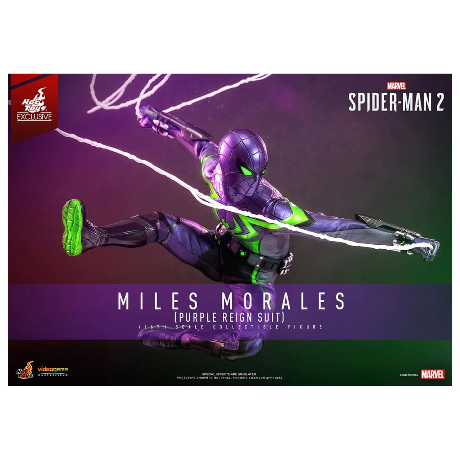 Spider-Man Videospiel Meisterwerk Actionfigur 1/6 Miles Morales (Purple Reign Suit) Hot Toys Exclusive 30 cm Produktfoto