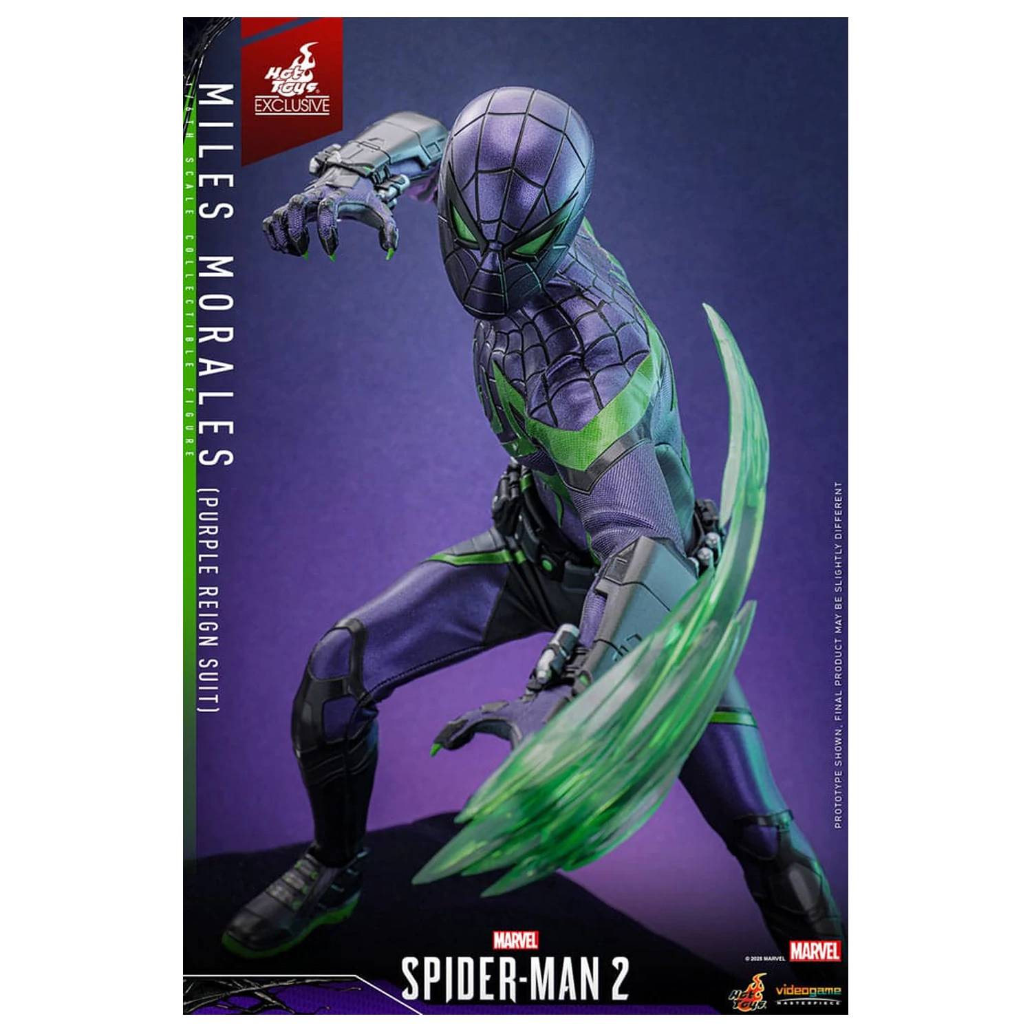 Spider-Man Videospiel Meisterwerk Actionfigur 1/6 Miles Morales (Purple Reign Suit) Hot Toys Exclusive 30 cm Produktfoto
