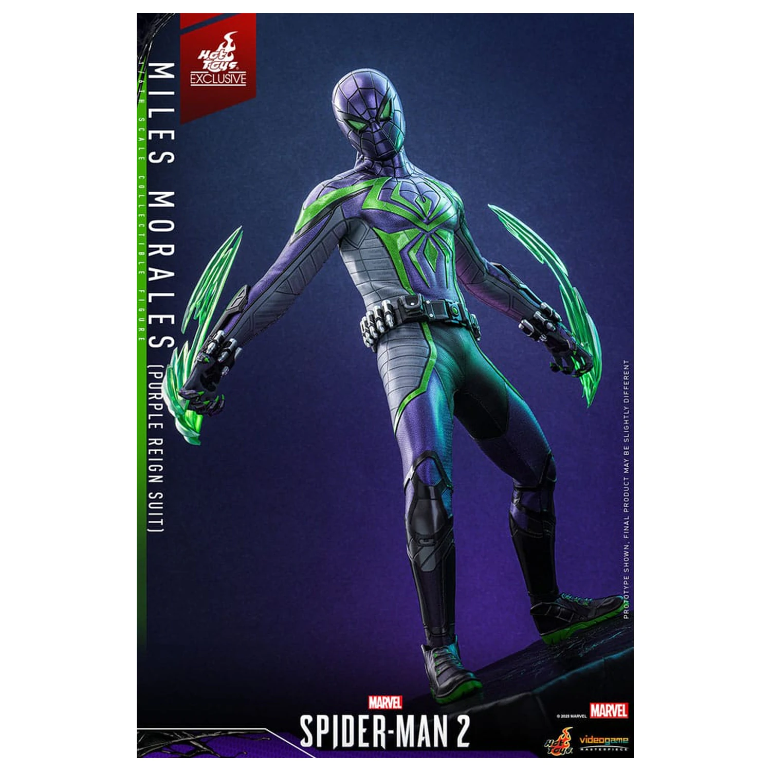 Spider-Man Videospiel Meisterwerk Actionfigur 1/6 Miles Morales (Purple Reign Suit) Hot Toys Exclusive 30 cm Produktfoto
