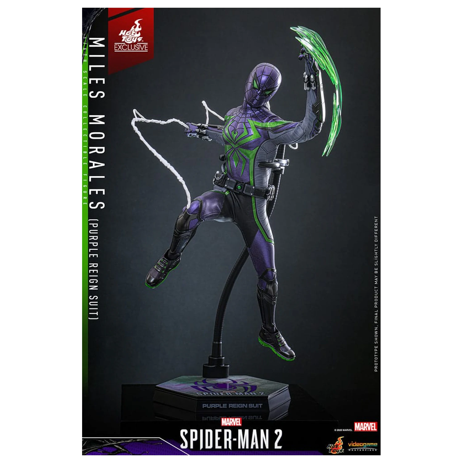 Spider-Man Videospiel Meisterwerk Actionfigur 1/6 Miles Morales (Purple Reign Suit) Hot Toys Exclusive 30 cm Produktfoto