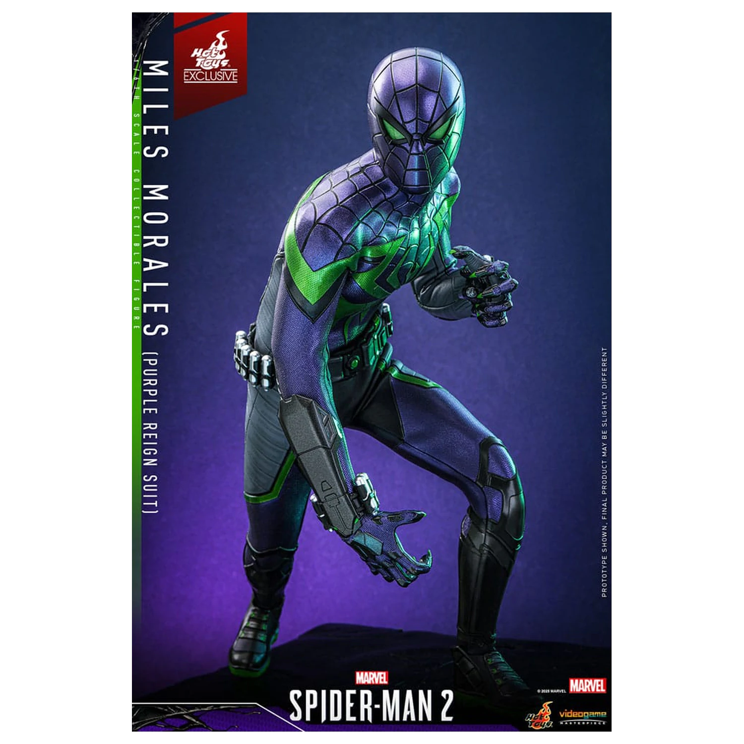Spider-Man Videospiel Meisterwerk Actionfigur 1/6 Miles Morales (Purple Reign Suit) Hot Toys Exclusive 30 cm Produktfoto