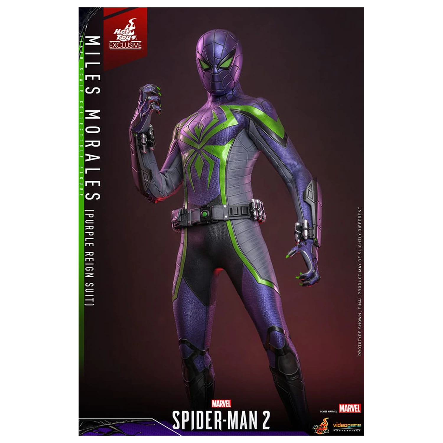 Spider-Man Videospiel Meisterwerk Actionfigur 1/6 Miles Morales (Purple Reign Suit) Hot Toys Exclusive 30 cm Produktfoto