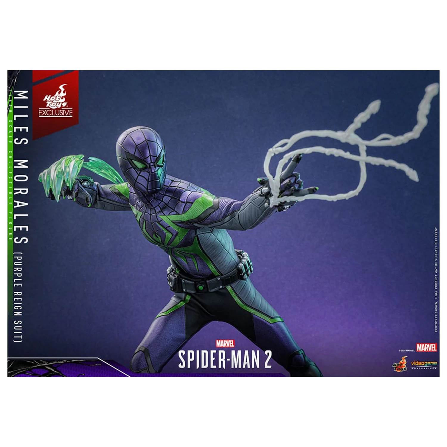 Spider-Man Videospiel Meisterwerk Actionfigur 1/6 Miles Morales (Purple Reign Suit) Hot Toys Exclusive 30 cm Produktfoto