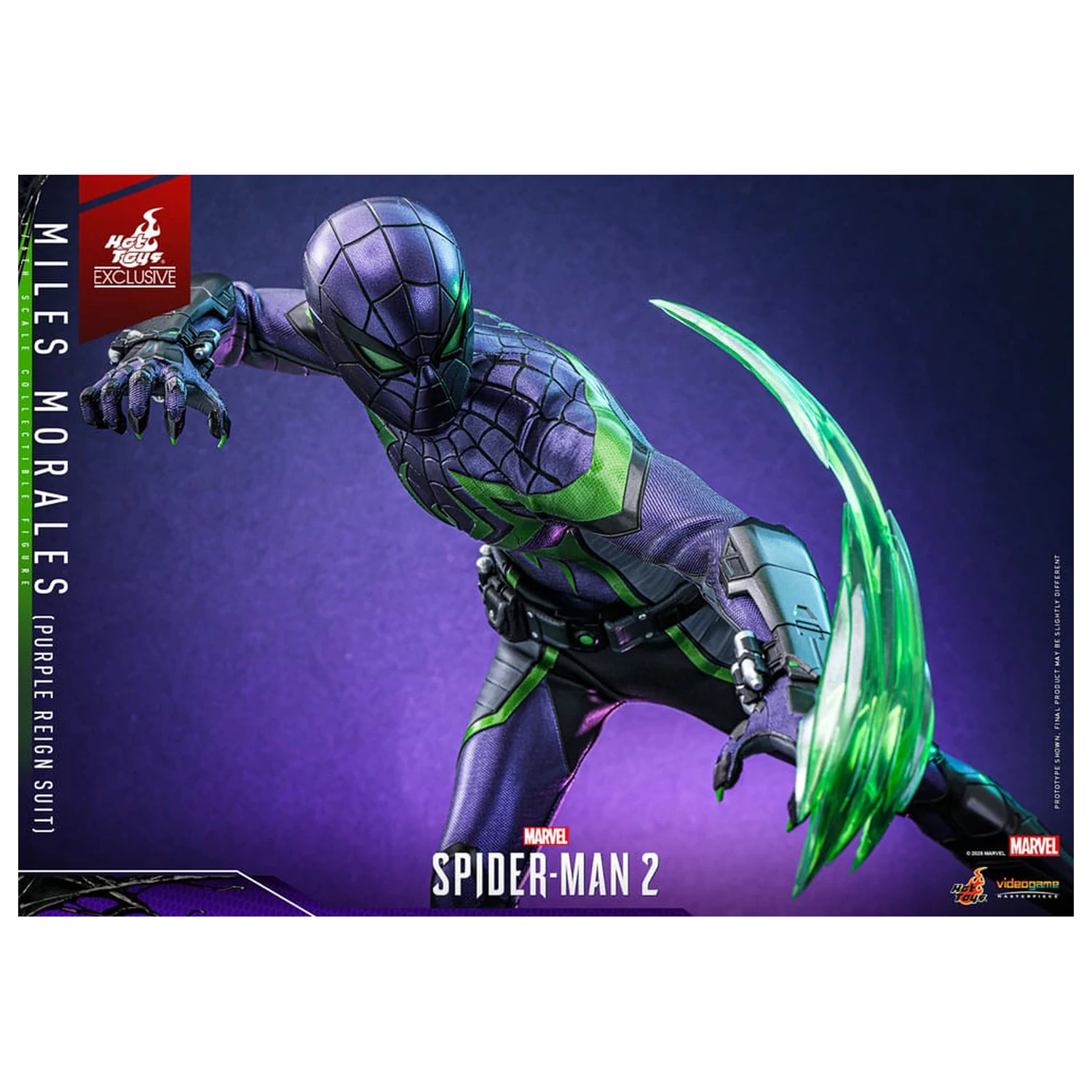 Spider-Man Videospiel Meisterwerk Actionfigur 1/6 Miles Morales (Purple Reign Suit) Hot Toys Exclusive 30 cm Produktfoto