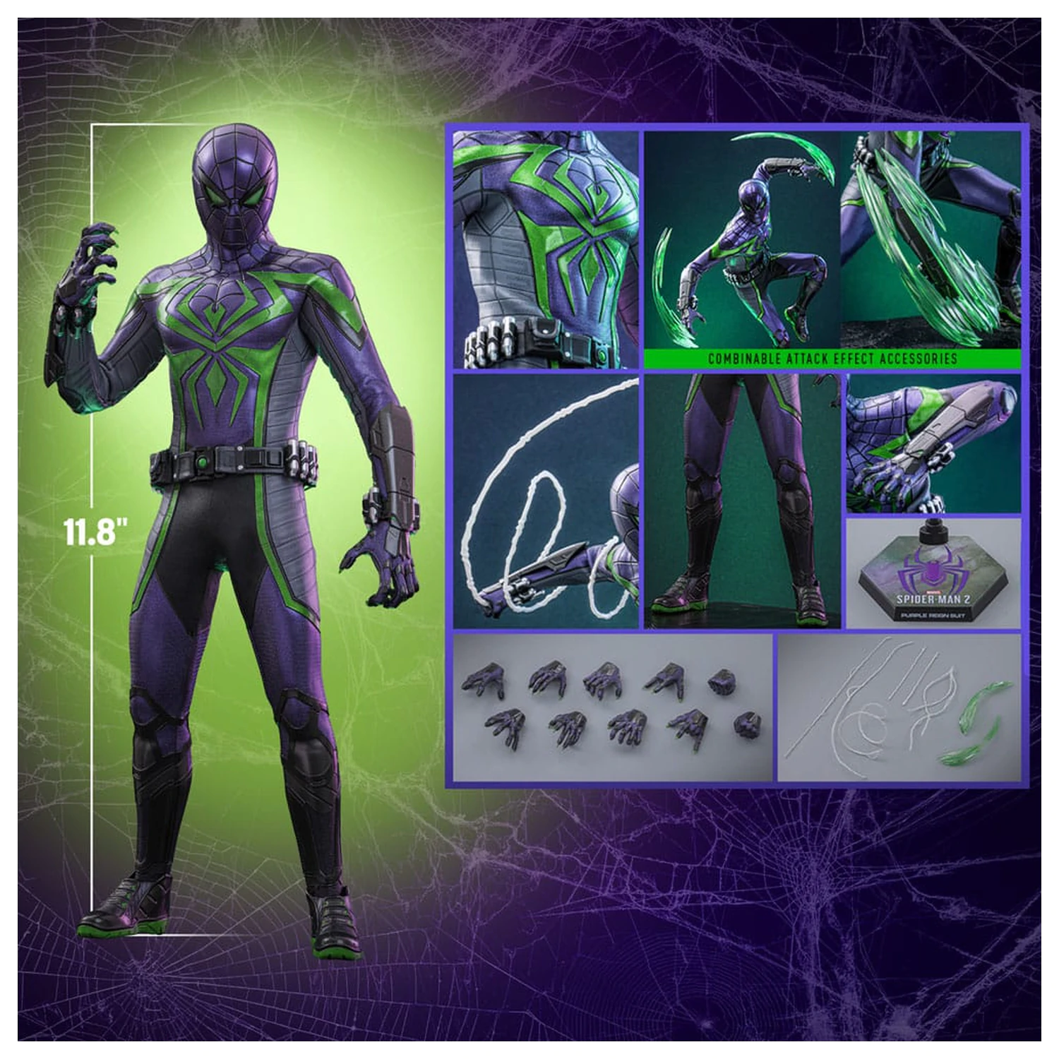 Spider-Man Videospiel Meisterwerk Actionfigur 1/6 Miles Morales (Purple Reign Suit) Hot Toys Exclusive 30 cm Produktfoto