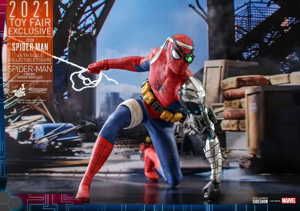 Spider-Man Videogame Masterpiece Actionfigur 1/6 Cyborg Spider-Man Suit 2021 Toy Fair Exclusive 30cm Produktfoto