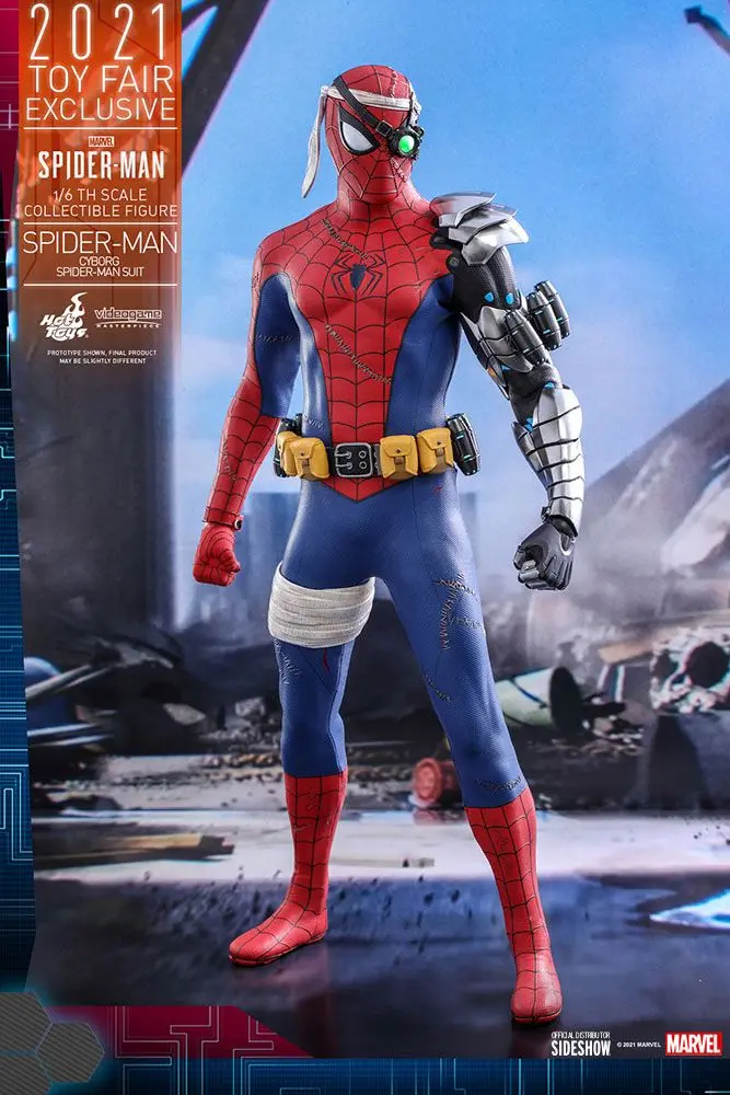 Spider-Man Videogame Masterpiece Actionfigur 1/6 Cyborg Spider-Man Suit 2021 Toy Fair Exclusive 30cm Produktfoto