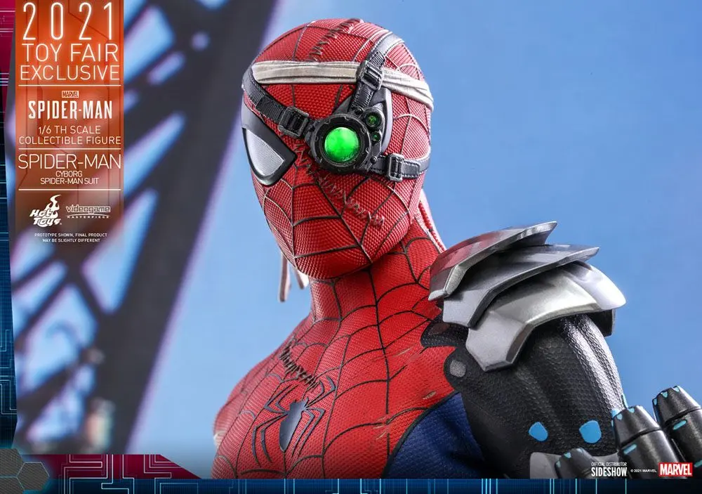 Spider-Man Videogame Masterpiece Actionfigur 1/6 Cyborg Spider-Man Suit 2021 Toy Fair Exclusive 30cm Produktfoto