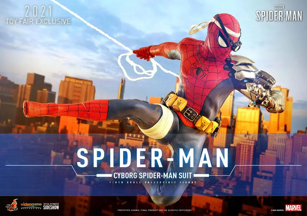 Spider-Man Videogame Masterpiece Actionfigur 1/6 Cyborg Spider-Man Suit 2021 Toy Fair Exclusive 30cm Produktfoto