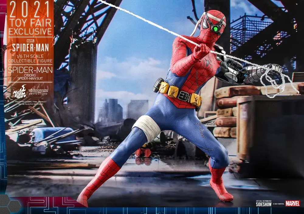 Spider-Man Videogame Masterpiece Actionfigur 1/6 Cyborg Spider-Man Suit 2021 Toy Fair Exclusive 30cm Produktfoto