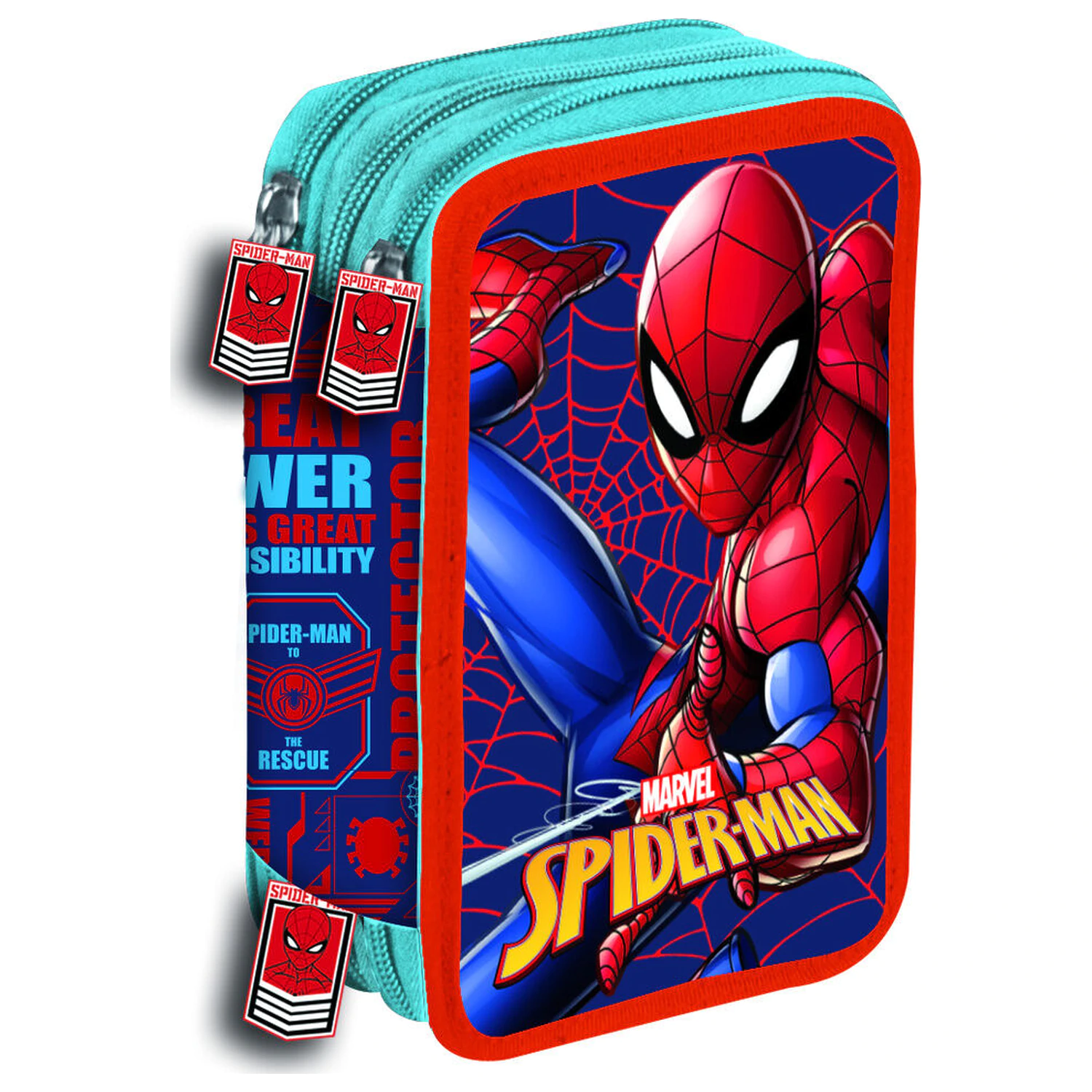Marvel Spiderman Web dreifaches Federmäppchen Produktfoto