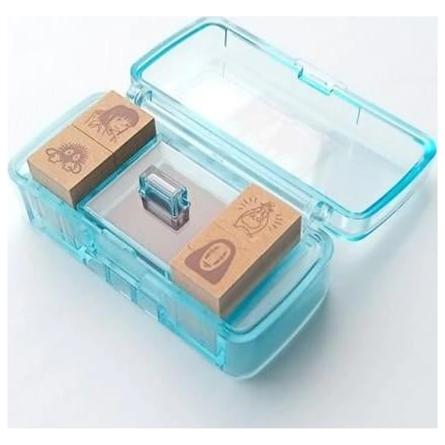 Spirited Away Chihiro im Zug Blaue Briefmarken Set Produktfoto