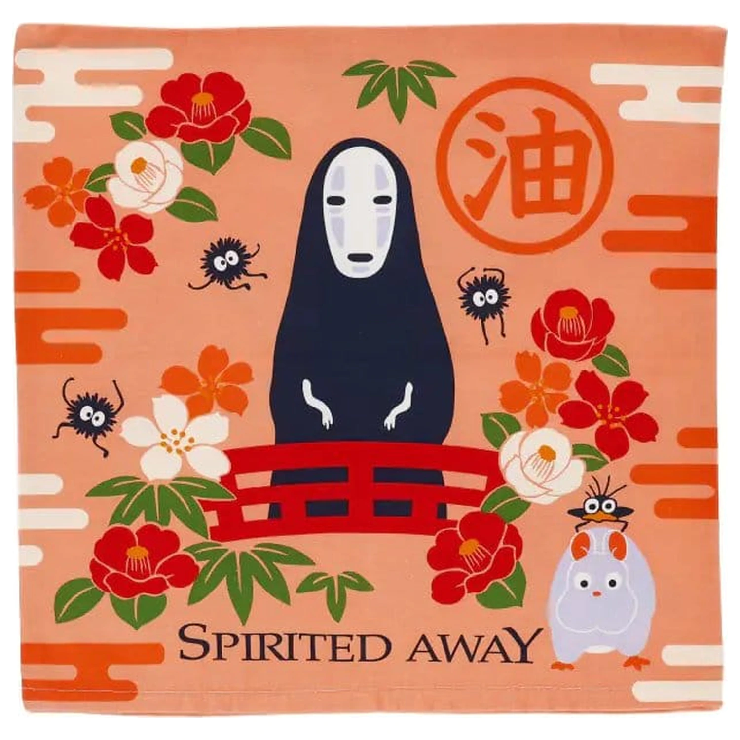 Spirited Away Natsu Kissenbezug No Face & Flowers Produktfoto