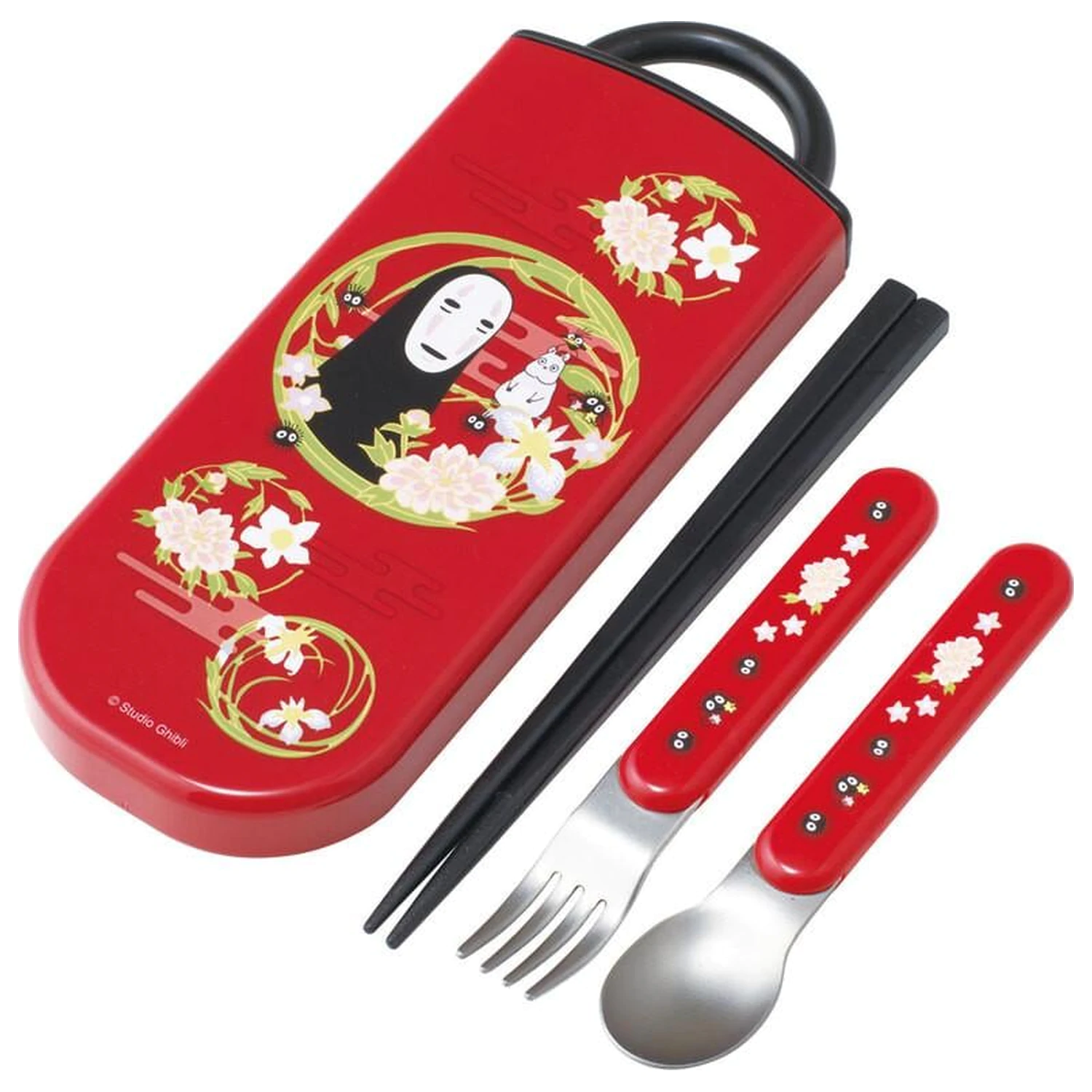 Spirited Away No Face Essstäbchen Löffel und Gabel Set Produktfoto