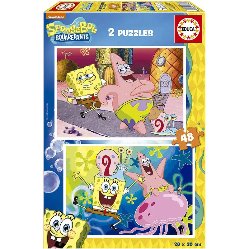 Sponge Bob Puzzle 2x48St Produktfoto