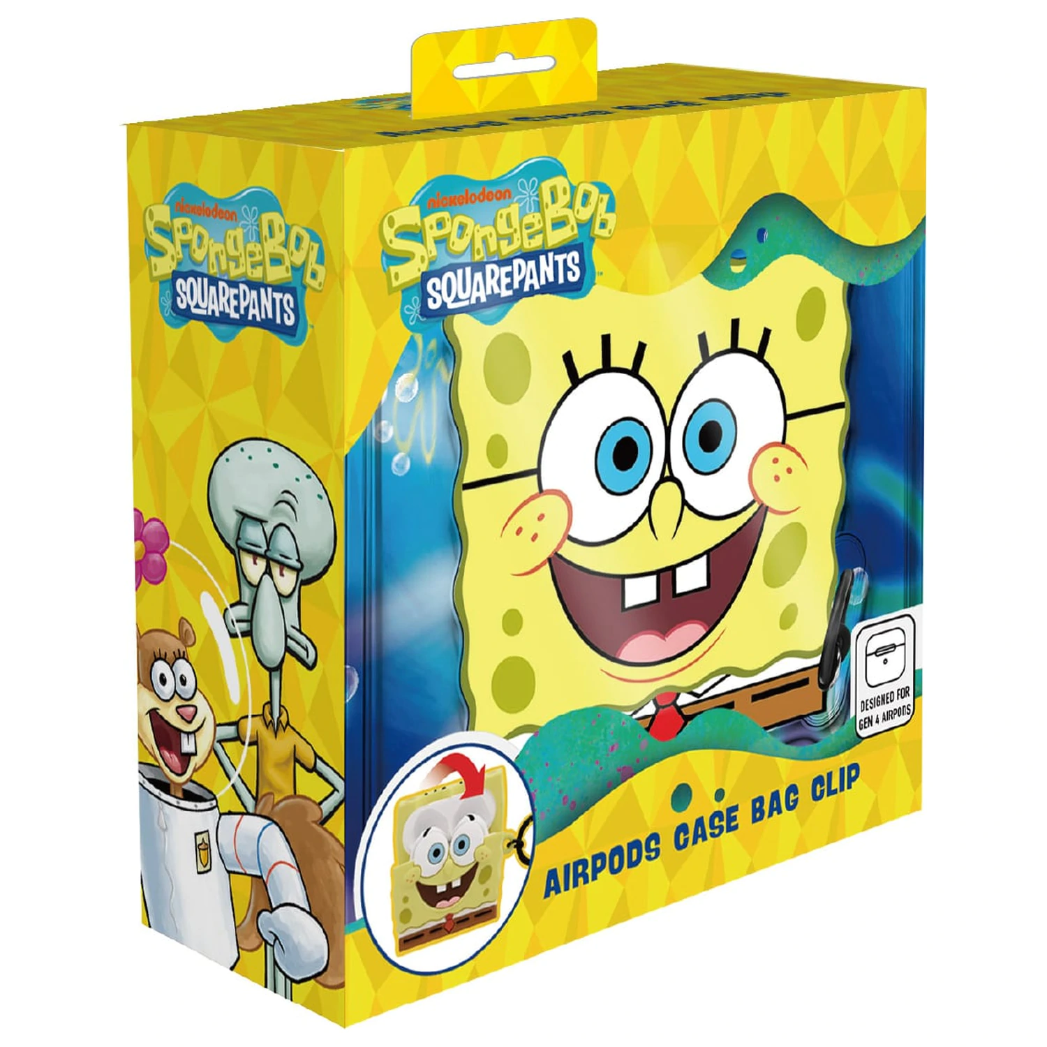 SpongeBob 3D Schaum AirPods Hülle Tasche Clip Produktfoto