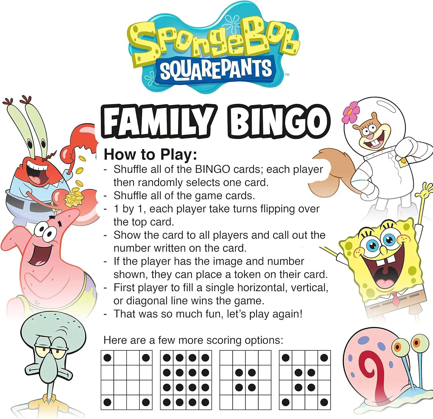 SpongeBob Brettspiel Family Bingo *Englische Version* termékfotó