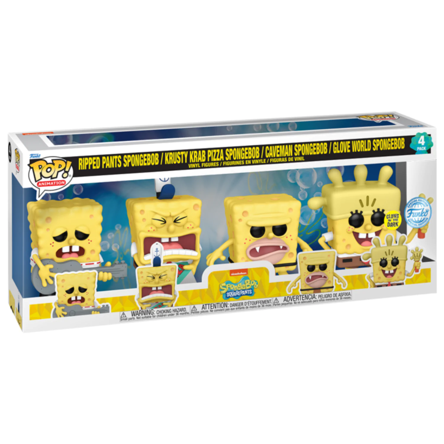 Spongebob Funko POP! Television Vinyl Figur 4er-Pack (EMEA) 9 cm Produktfoto