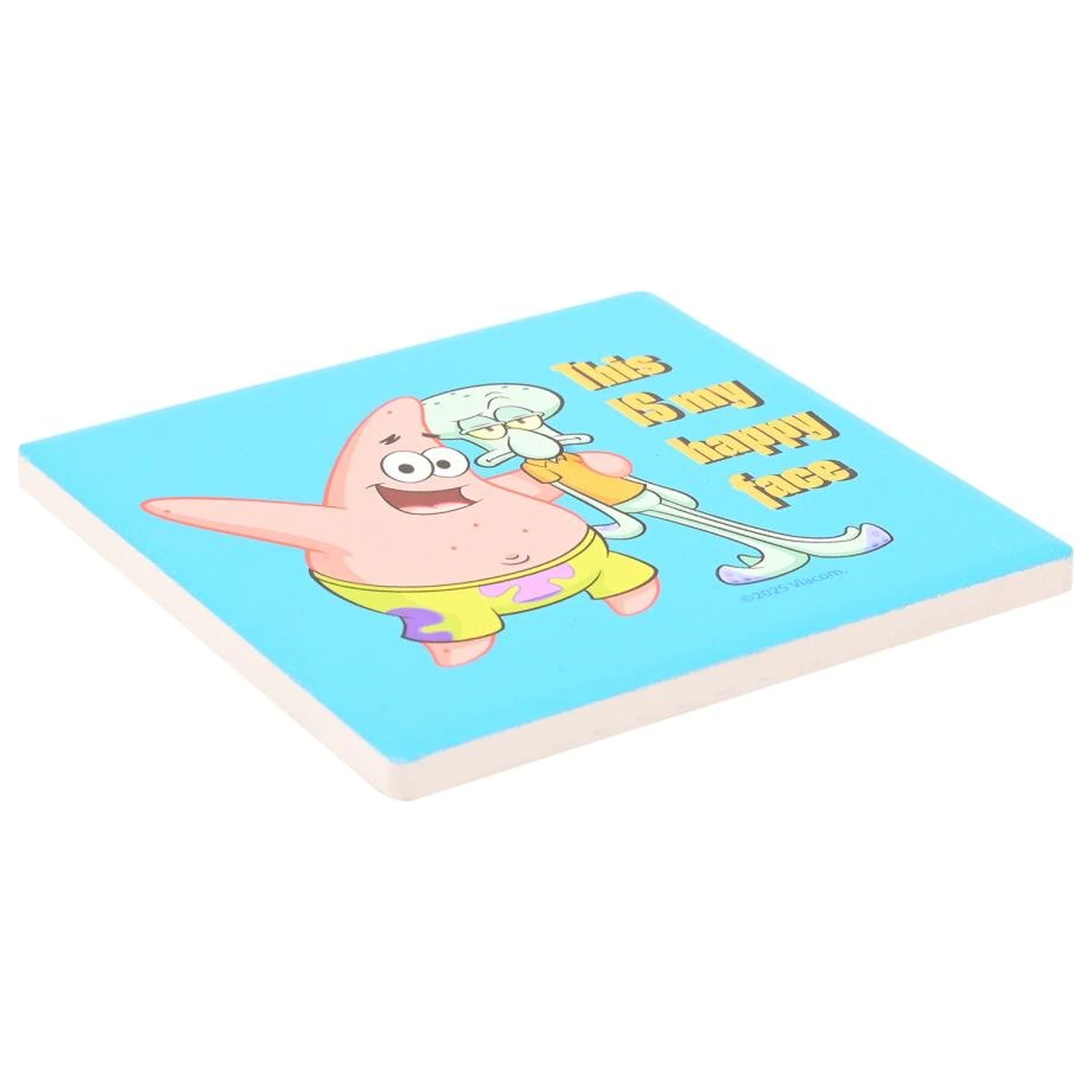 Spongebob My Happy Face Keramik quadratisch Untersetzer Produktfoto