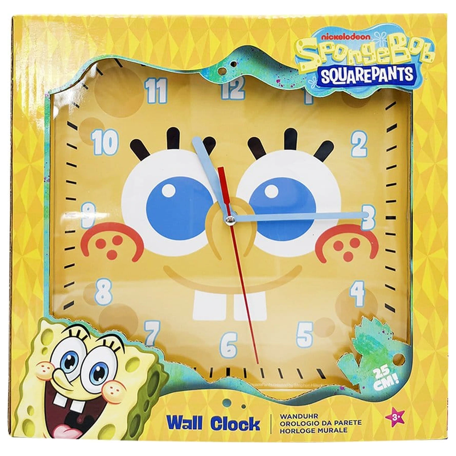 Spongebob Wanduhr quadratisch Spongebob Produktfoto