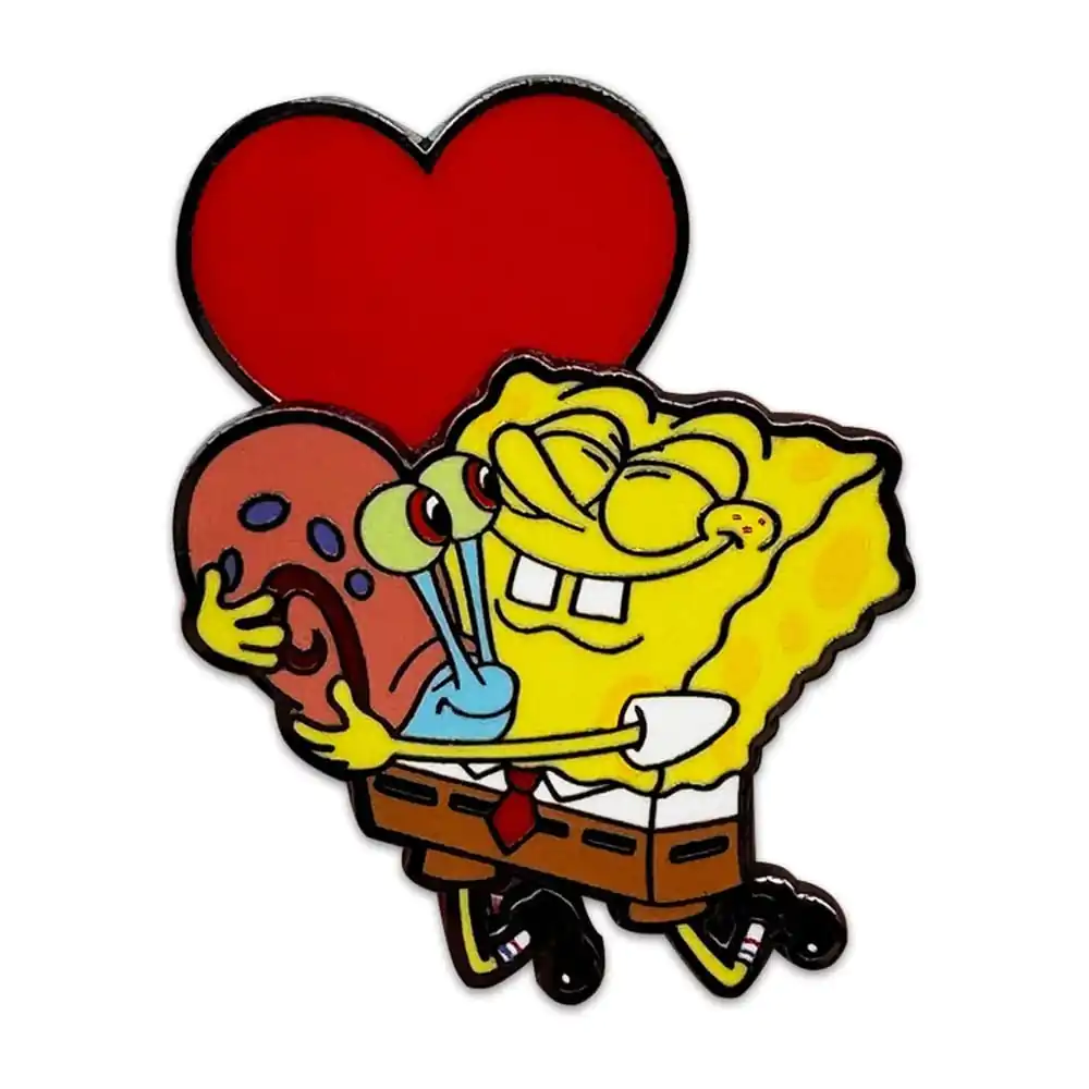 SpongeBob Schwammkopf Bobble Ansteck-Pin Spongebob Heart 5 cm Produktfoto