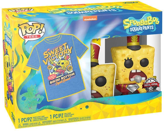 Spongebob Squarepants Funko POP! Figur & T-Shirt Set Spongebob Band termékfotó