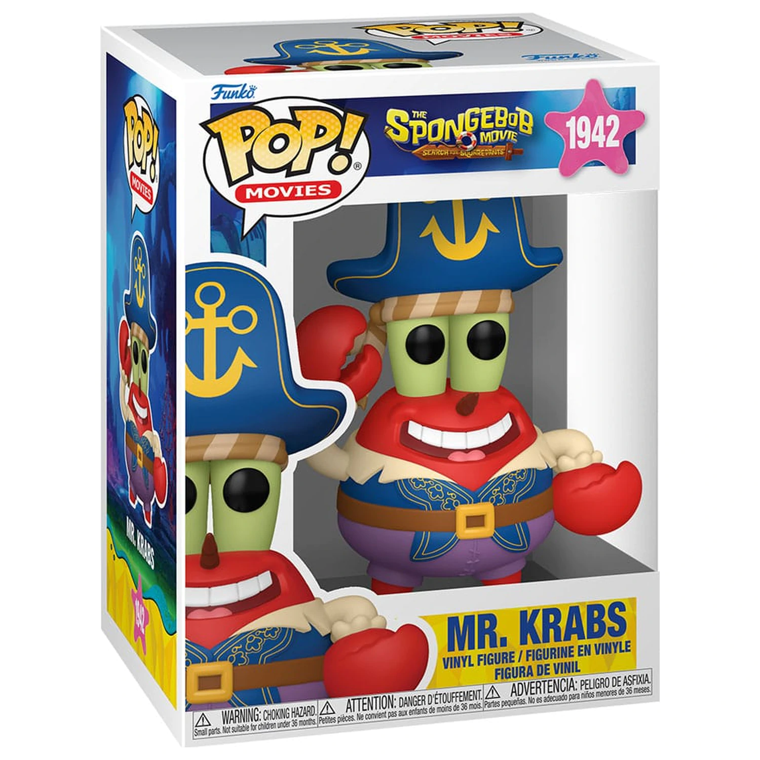 SpongeBob SquarePants Funko POP! Vinyl Figur Mr. Krabs (Pirate) 9 cm Produktfoto