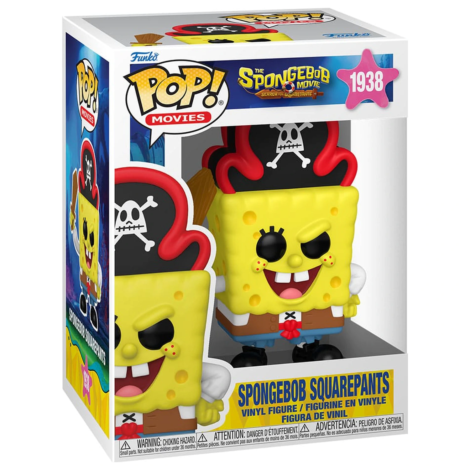 SpongeBob SquarePants Funko POP! Vinyl Figur SquarePants (Pirate) 9 cm Produktfoto