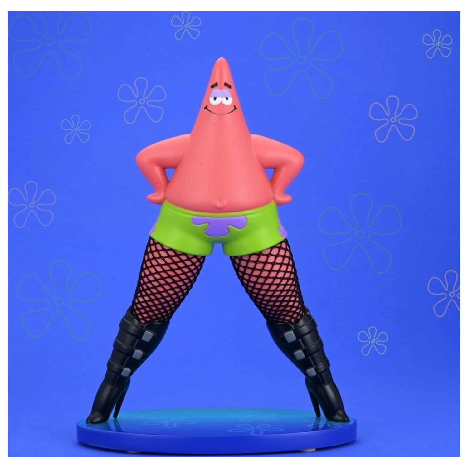 SpongeBob SquarePants Goofy Goober Rock Kunst Figur Patrick Star in Fishnets 15 cm Produktfoto