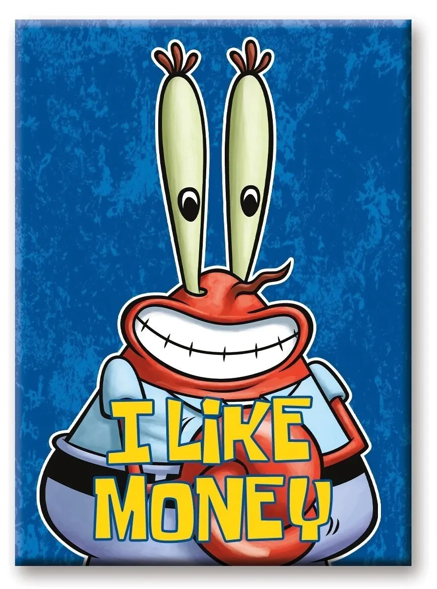 SPONGEBOB SQUAREPANTS I Like Money Magnet 6.3x8.9cm Produktfoto