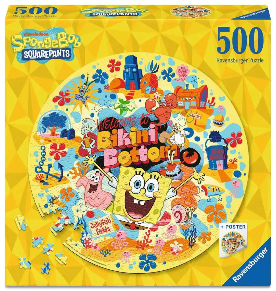 SpongeBob SquarePants Rundes Puzzle Welcome to Bikini Bottom (500 Teile) Produktfoto