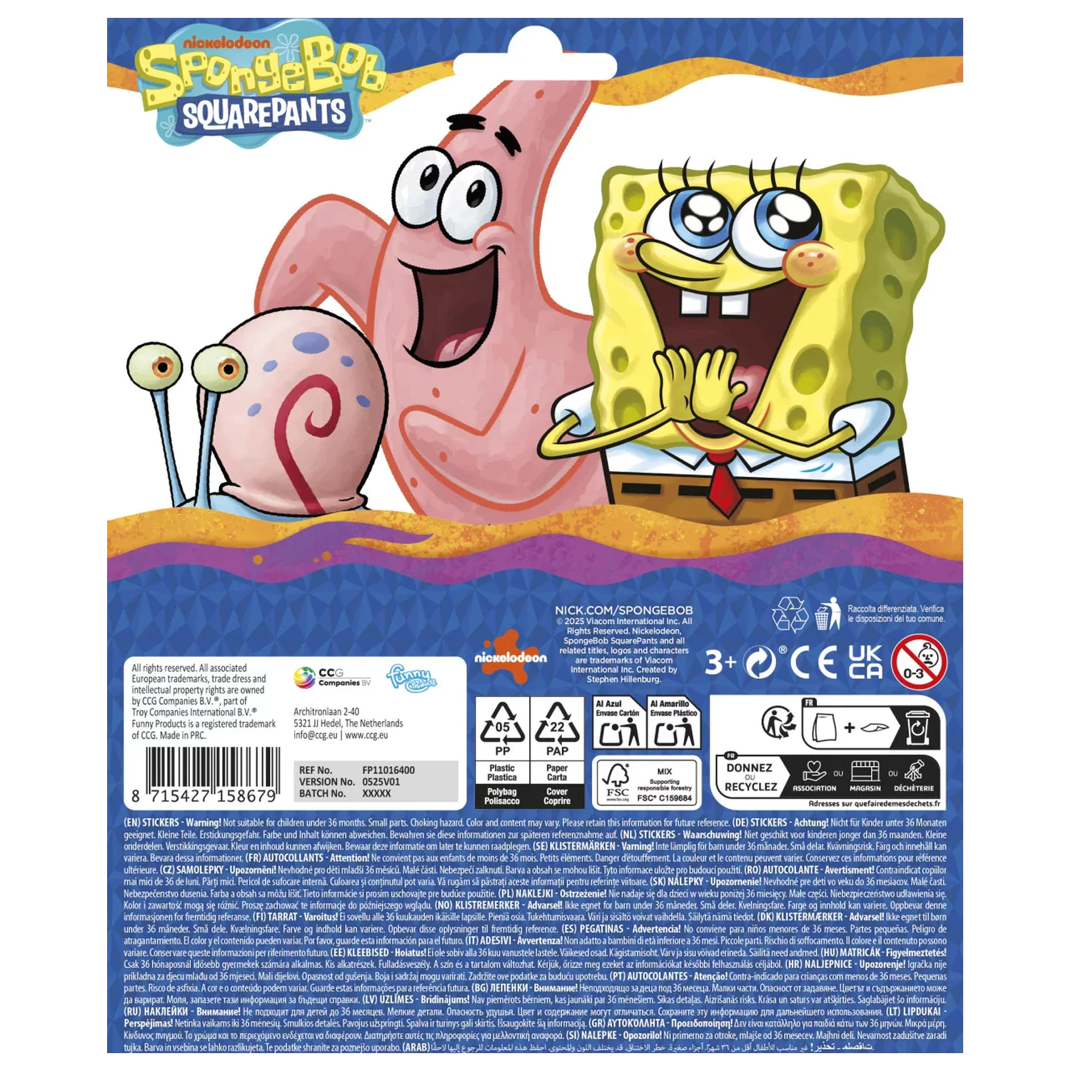 SpongeBob Rahmenaufkleber Produktfoto