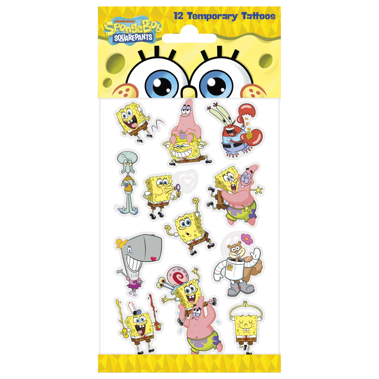 SpongeBob Fun tattoo 12 Stück Produktfoto