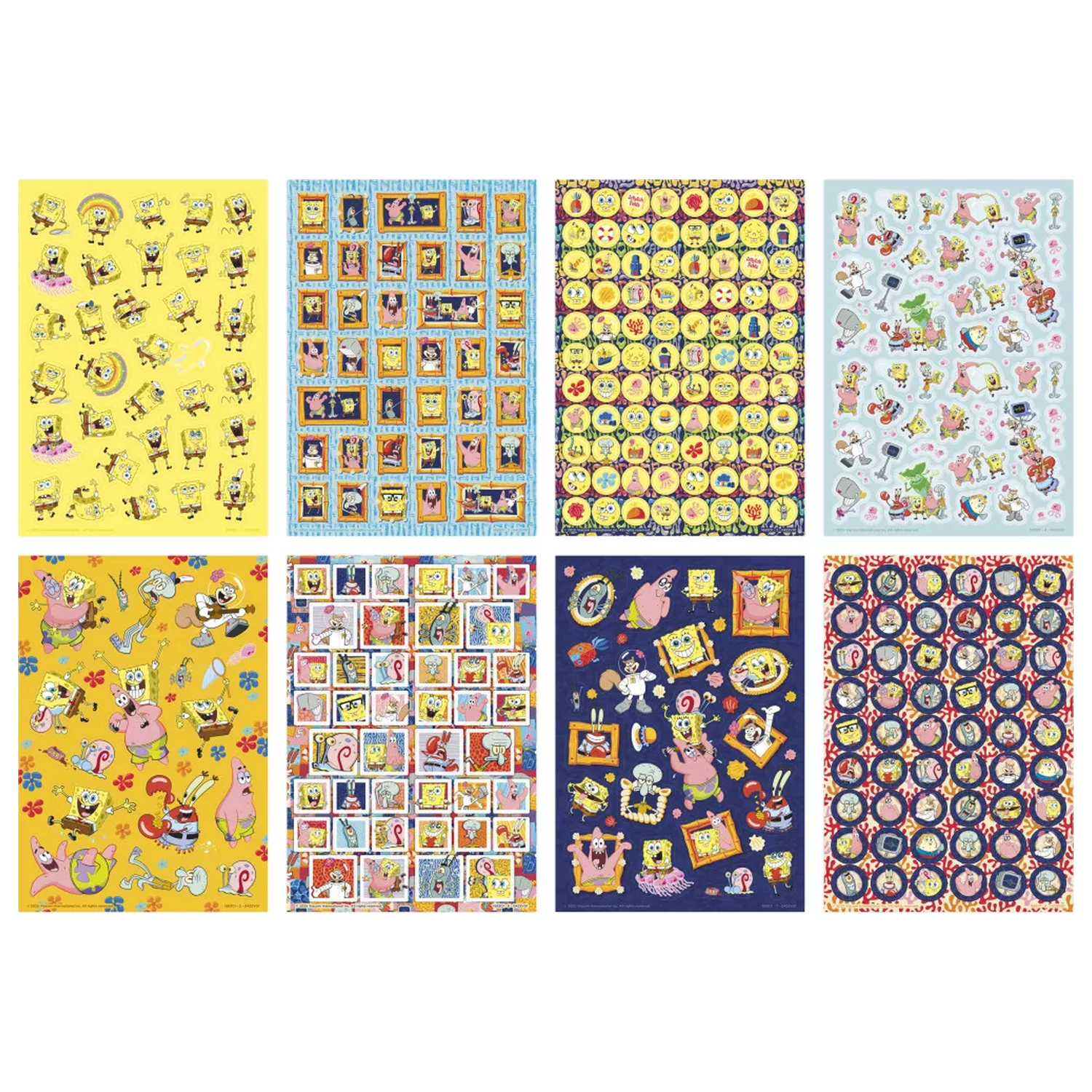 SpongeBob Smile Aufkleber Packung 8 Blätter Produktfoto
