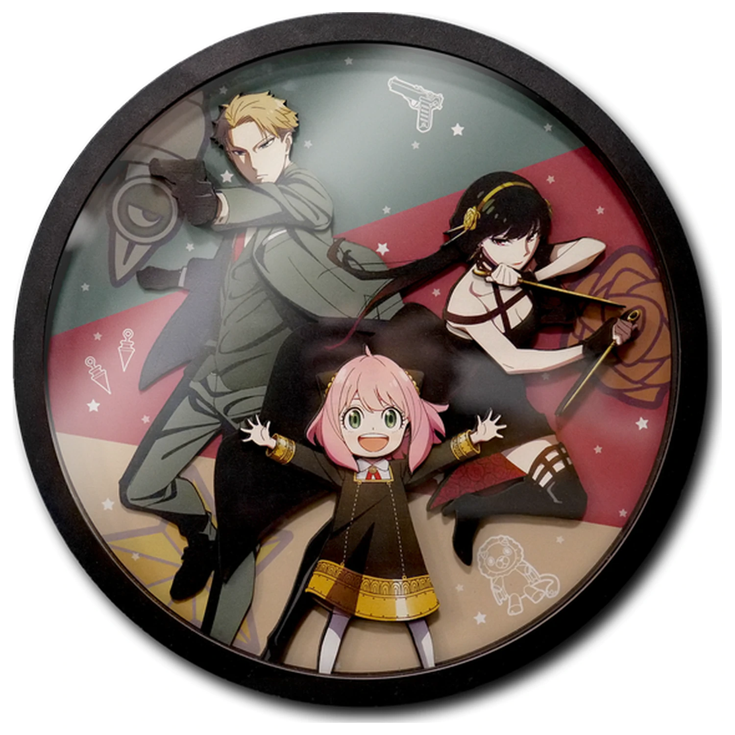 Spy x Family Loid, Yor & Anya Holz Dekor Rahmen 3D Poster Produktfoto