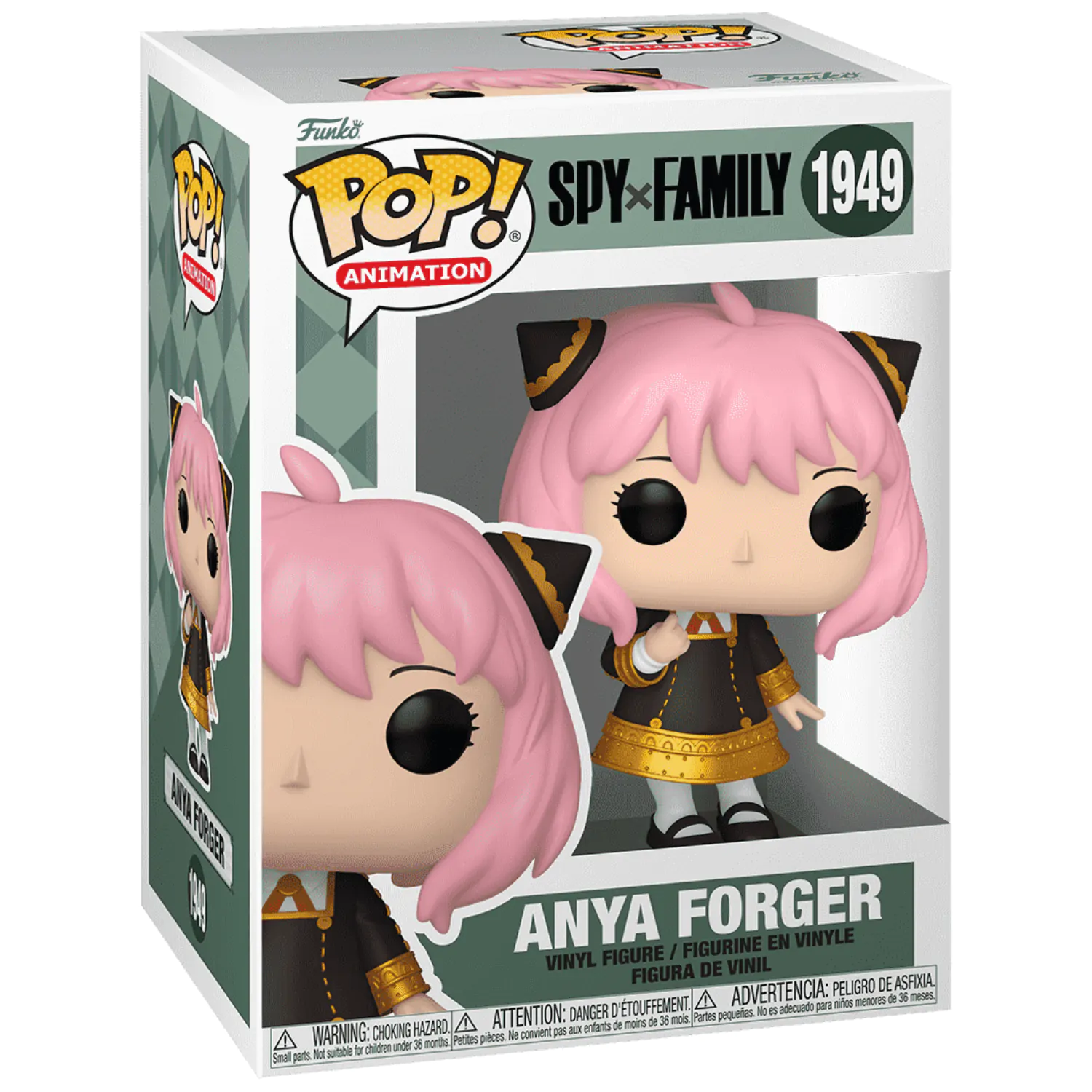 Spy x Family Pop! Animation Vinyl Figur Anya Forger 9 cm Produktfoto