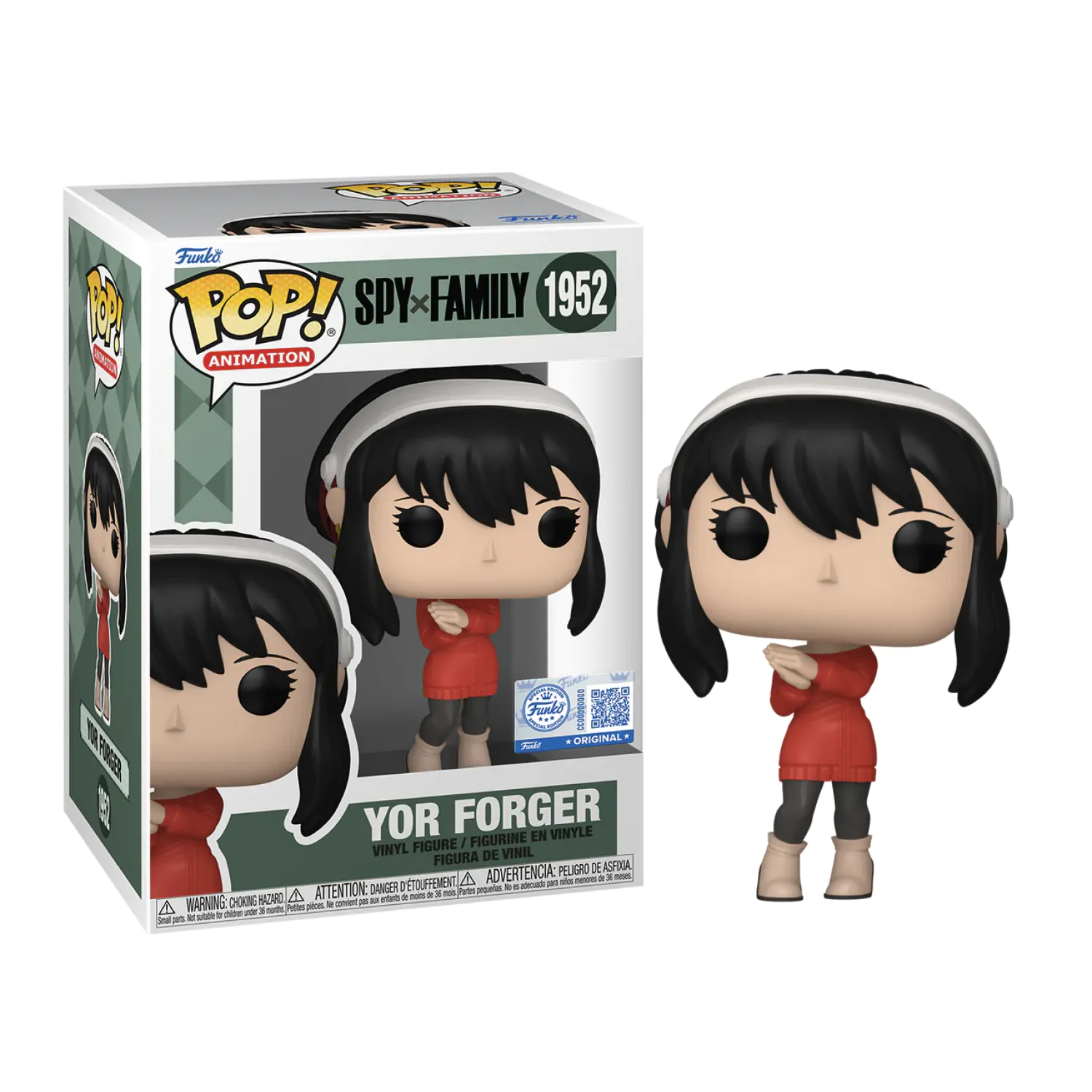 Spy x Family Pop! Animation Vinyl Figur Yor Forger (Red Sweater) Exclusive 9 cm Produktfoto