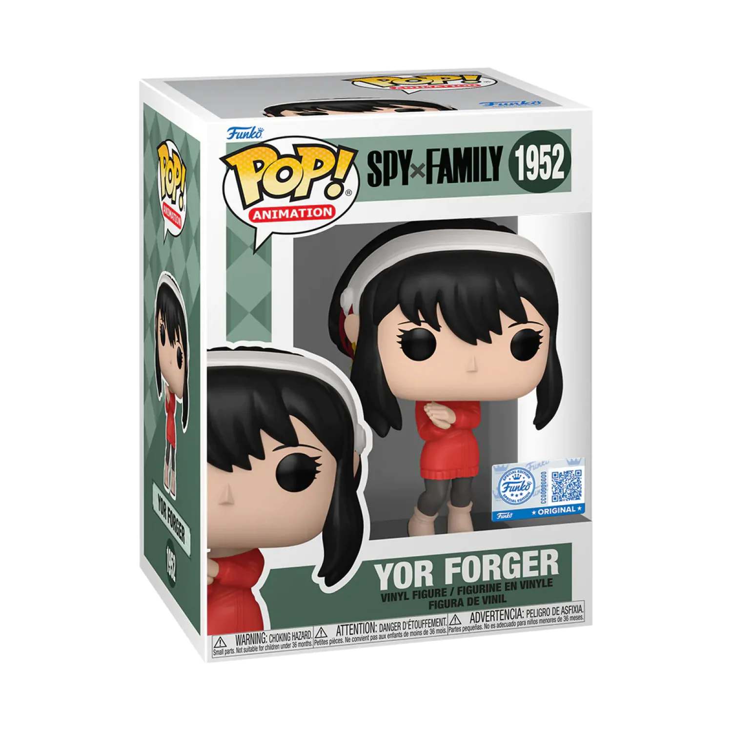 Spy x Family Pop! Animation Vinyl Figur Yor Forger (Red Sweater) Exclusive 9 cm Produktfoto