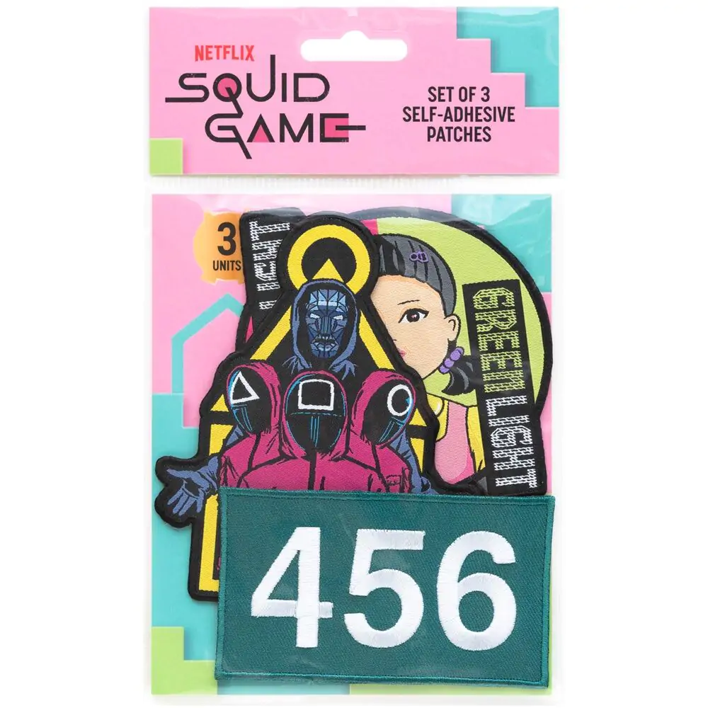 Squid Game 3er Set Aufnäher Produktfoto