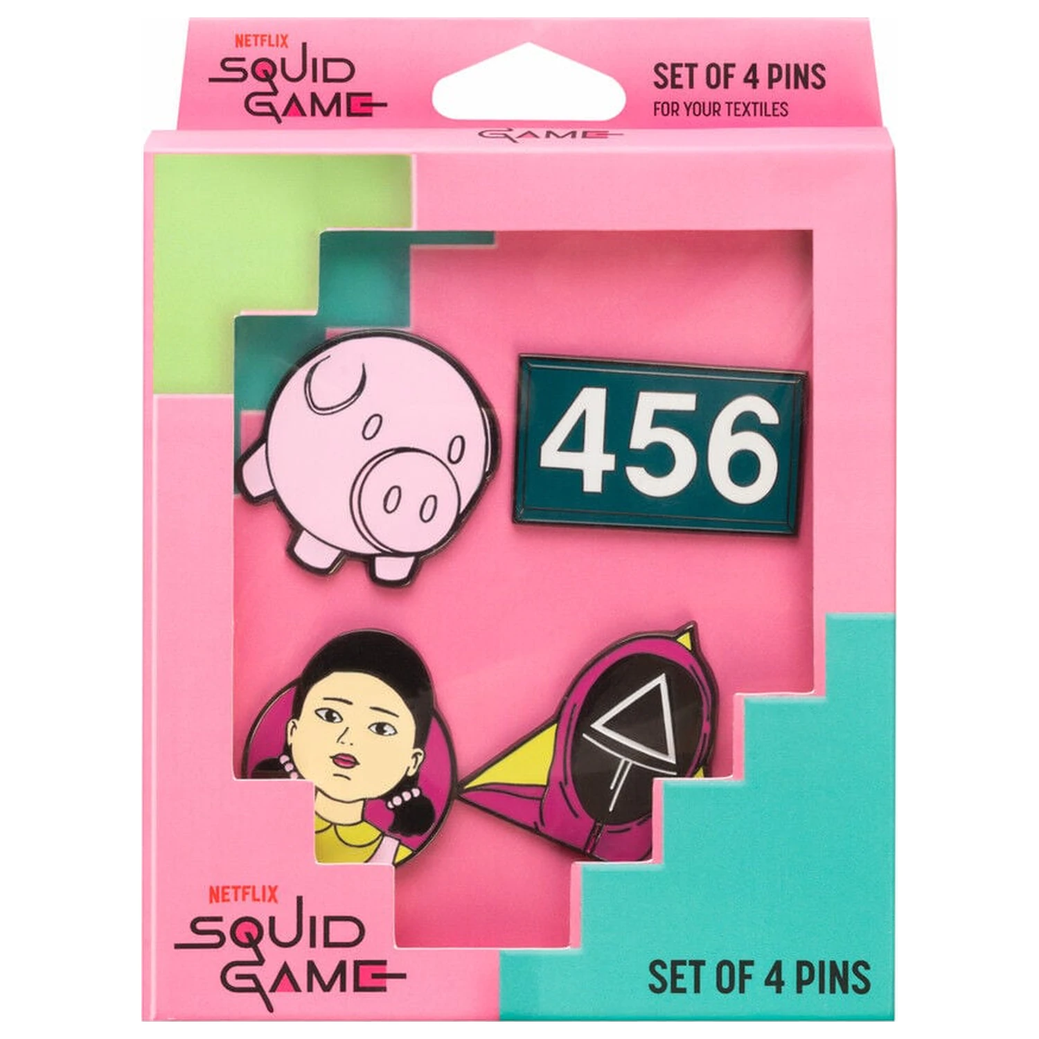 Squid Game Set mit 4 Pins Produktfoto