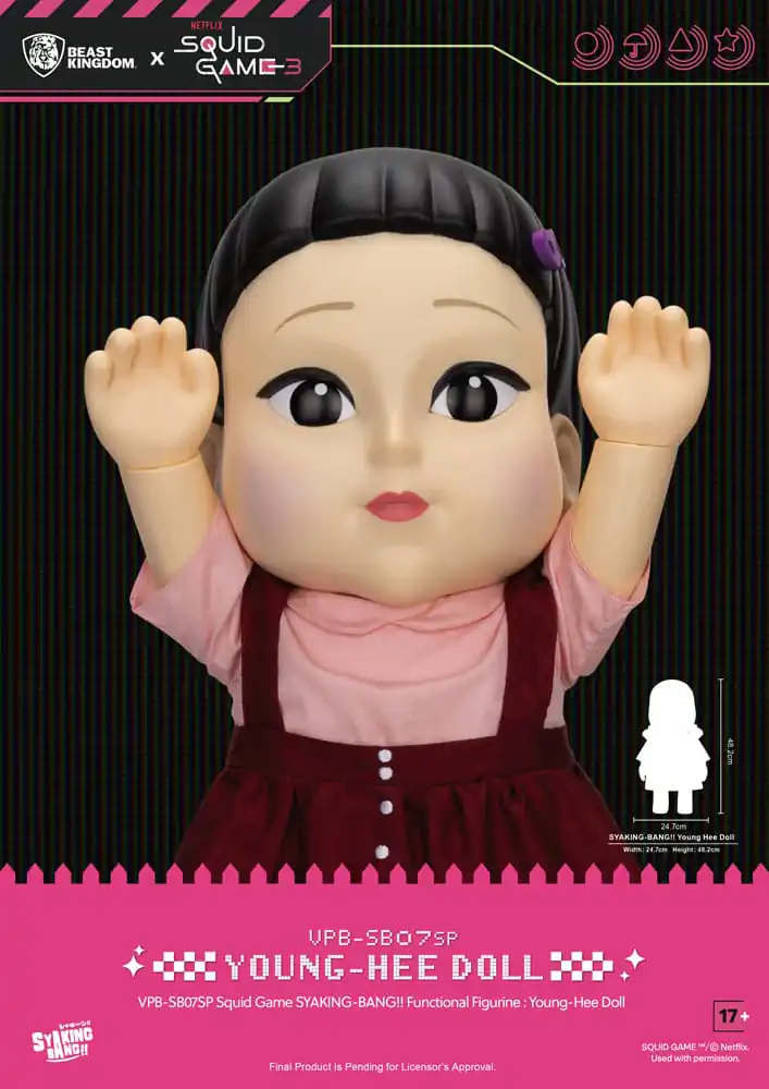 Squid Game Syaking Bang Figur/Sparbüchse Young-Hee Puppe Season 3 48 cm Produktfoto