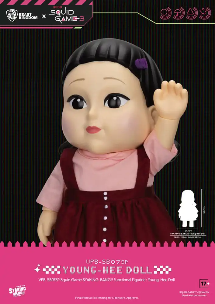 Squid Game Syaking Bang Figur/Sparbüchse Young-Hee Puppe Season 3 48 cm Produktfoto