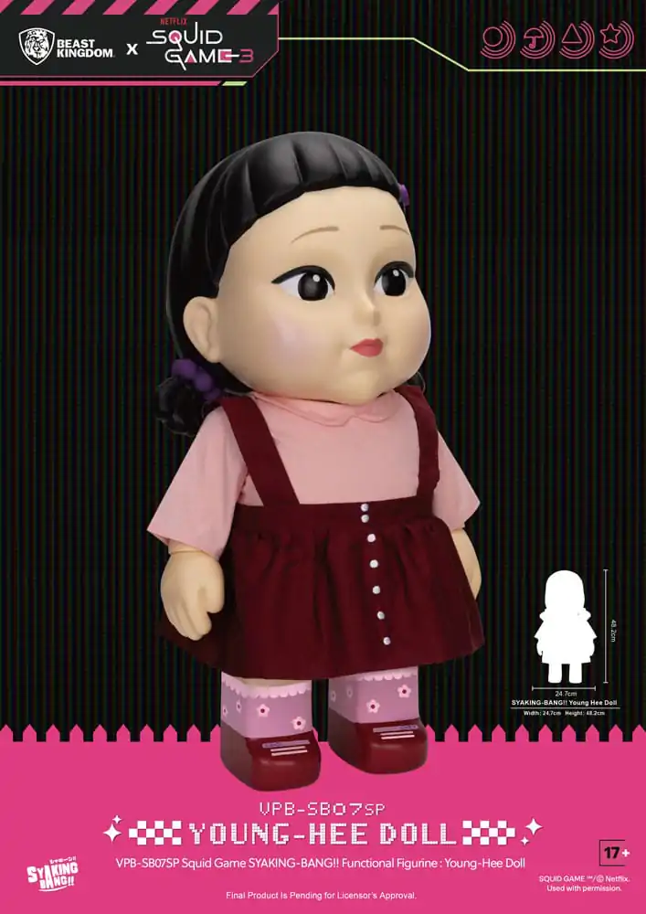 Squid Game Syaking Bang Figur/Sparbüchse Young-Hee Puppe Season 3 48 cm Produktfoto