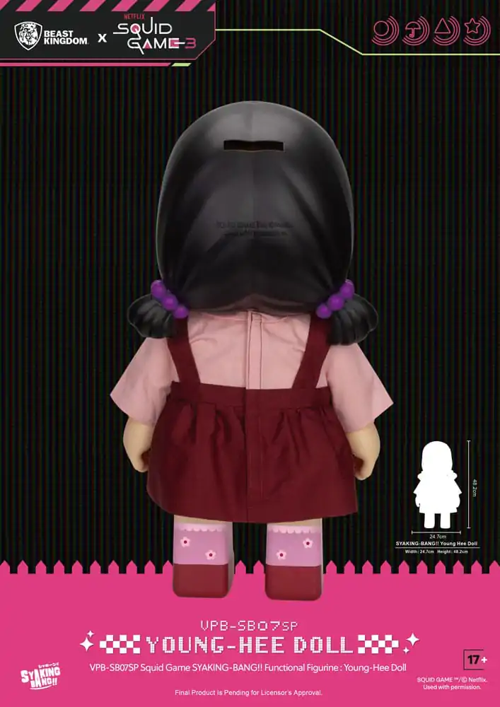 Squid Game Syaking Bang Figur/Sparbüchse Young-Hee Puppe Season 3 48 cm Produktfoto